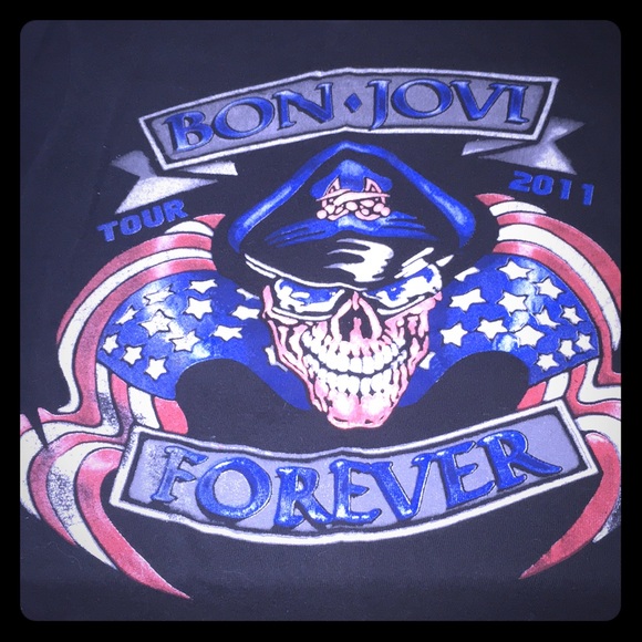 Bonjovi tour 2011 shirt small authentic - Picture 1 of 8
